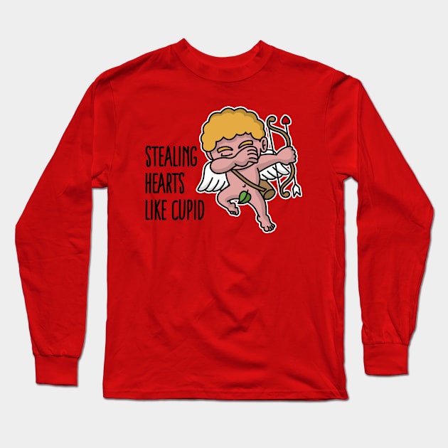 Stealing hearts like cupid - Valentine's day dab Long Sleeve T-Shirt by LaundryFactory